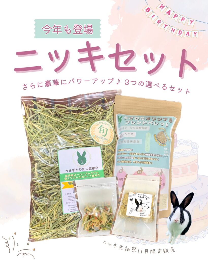 今年も販売します🐰ニッキセット🎂