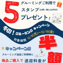 ❄冬のグルーミングキャンペーン❄